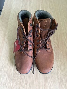 Wolverine Men's Brown Lace-Up Work Boots